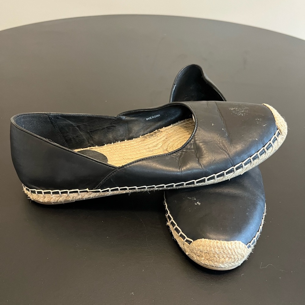 Eileen Fisher Leather Espadrille Flats